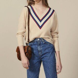 Used Sandro Beige Chain sweater